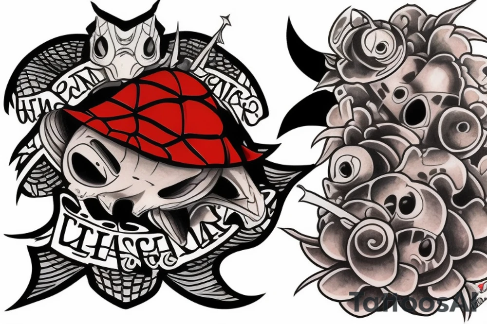 Midevil turtle knight tattoo idea