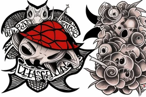 Midevil turtle knight tattoo idea