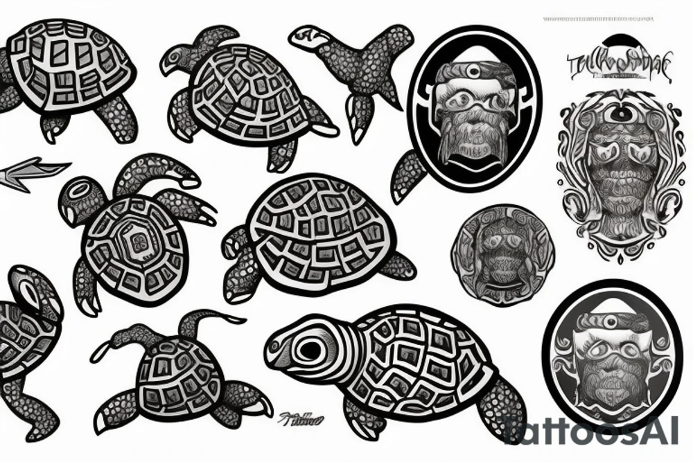 Turtle Conquistador tattoo idea