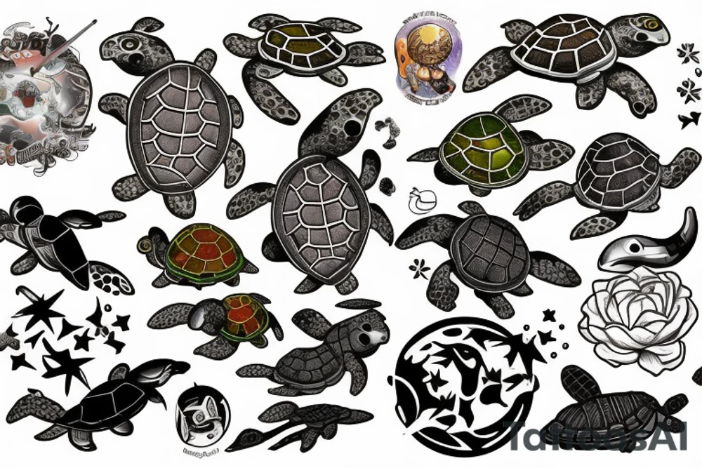 Turtle Space Cowboy tattoo idea