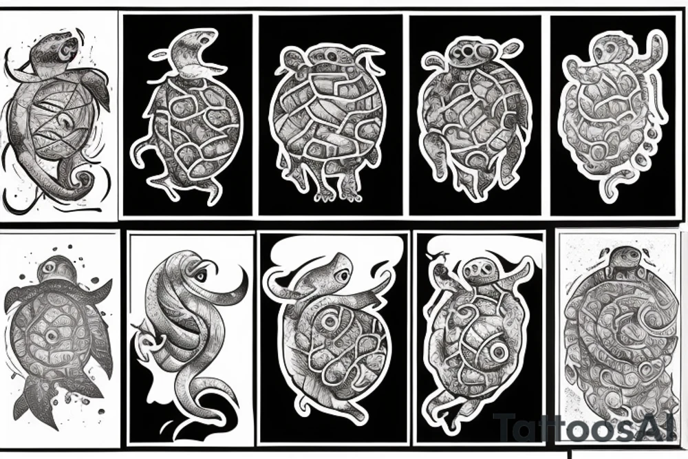 Lovecraftian turtle tattoo idea