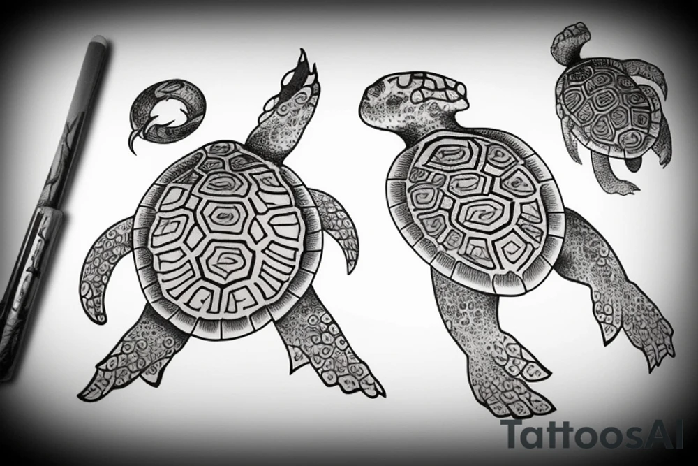 Lovecraftian turtle tattoo idea