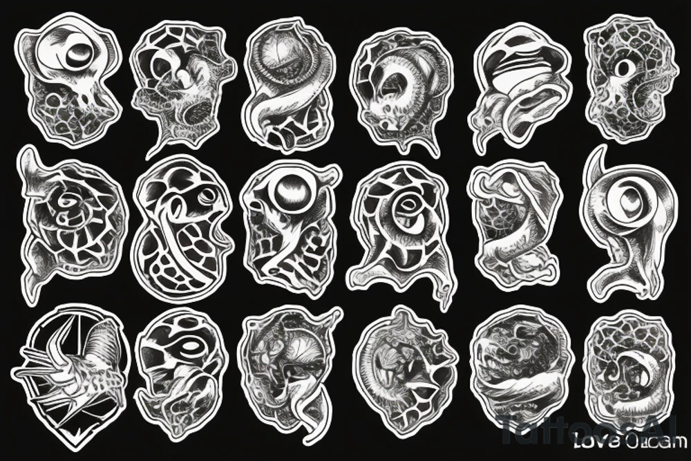 Lovecraftian turtle tattoo idea