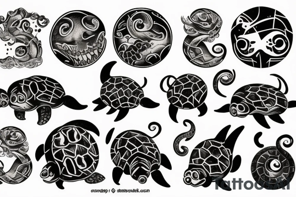 Lovecraftian turtle tattoo idea