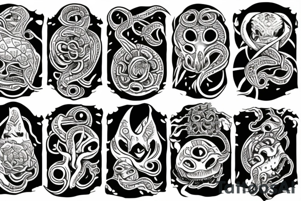 Lovecraftian turtle tattoo idea