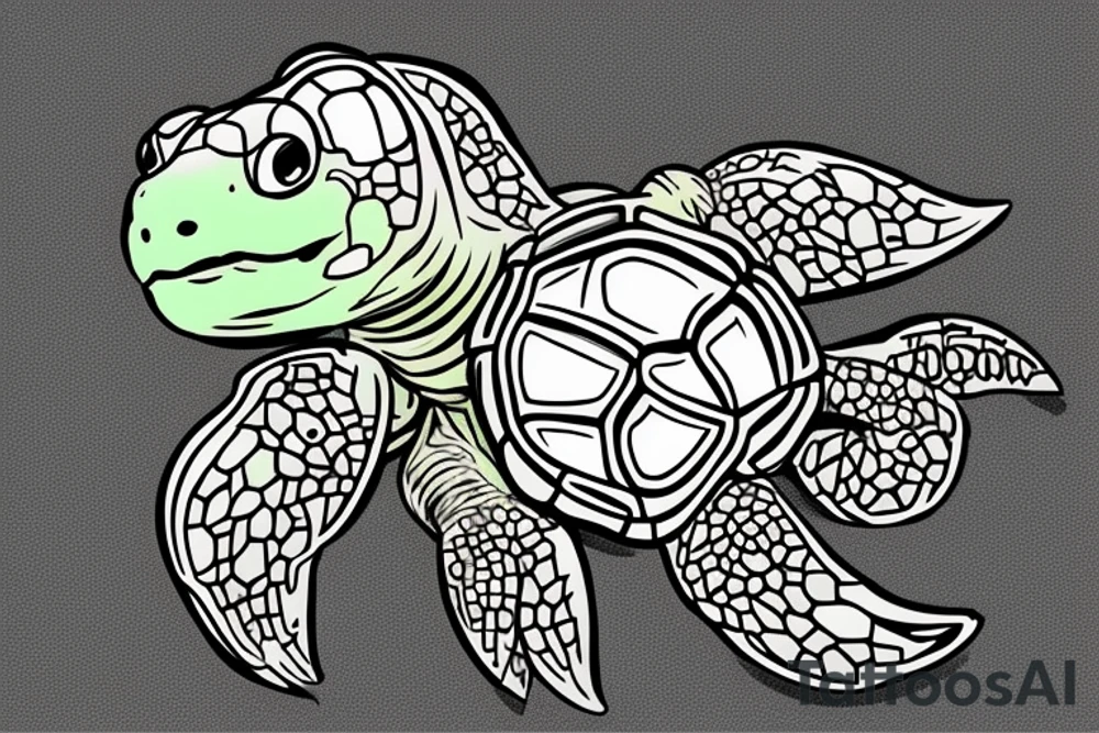 Turtle wearing a beanie with a video game controller tattoo idea