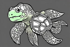 Turtle wearing a beanie with a video game controller tattoo idea