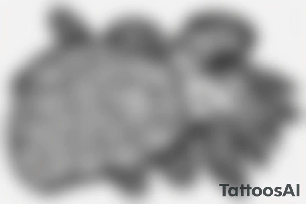 Turtle wearing a beanie with a video game controller tattoo idea