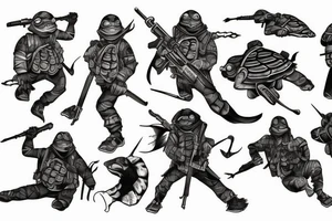 Turtle soldier vietnam tattoo idea
