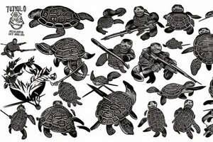 Turtle soldier vietnam tattoo idea
