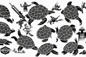 Turtle soldier vietnam tattoo idea
