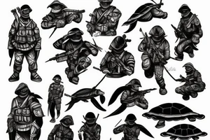Turtle soldier vietnam tattoo idea