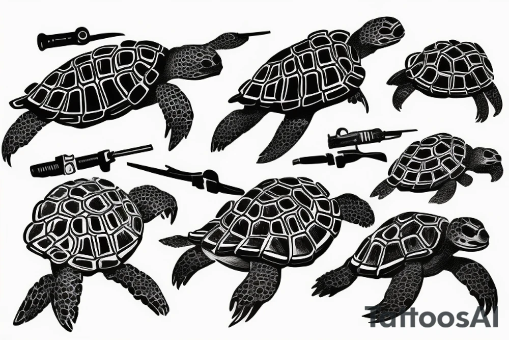 Turtle soldier vietnam tattoo idea