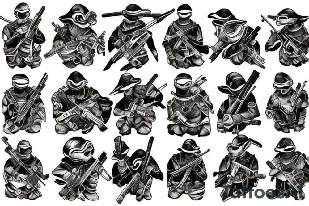 Turtle soldier vietnam tattoo idea