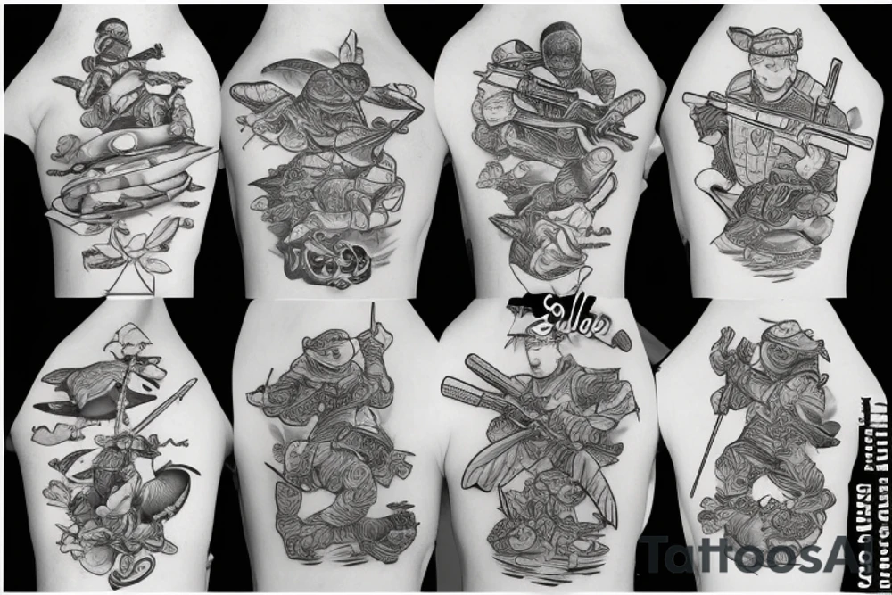 Turtle soldier vietnam tattoo idea