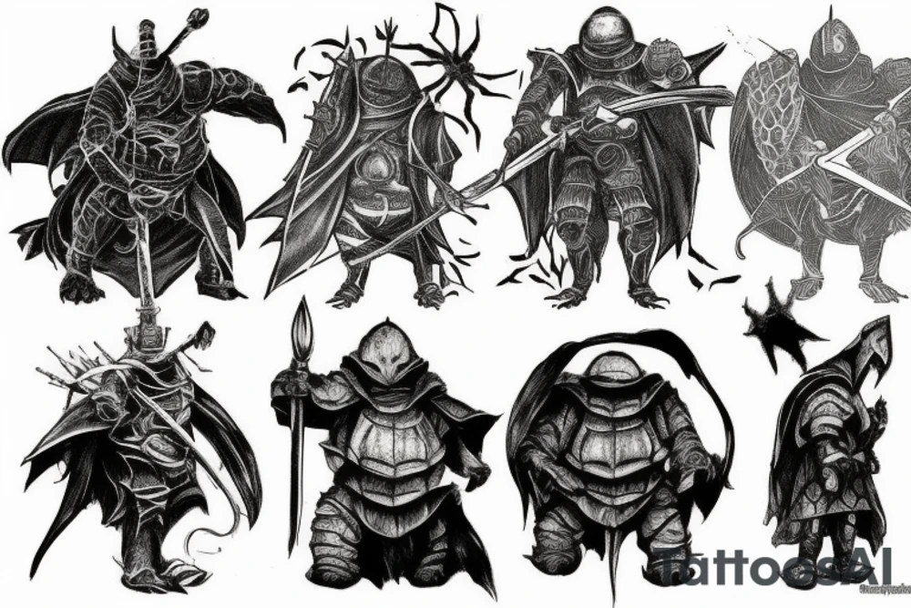 Dark souls turtle tattoo idea