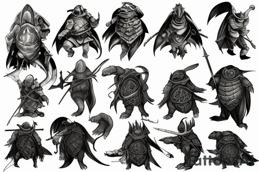 Dark souls turtle tattoo idea