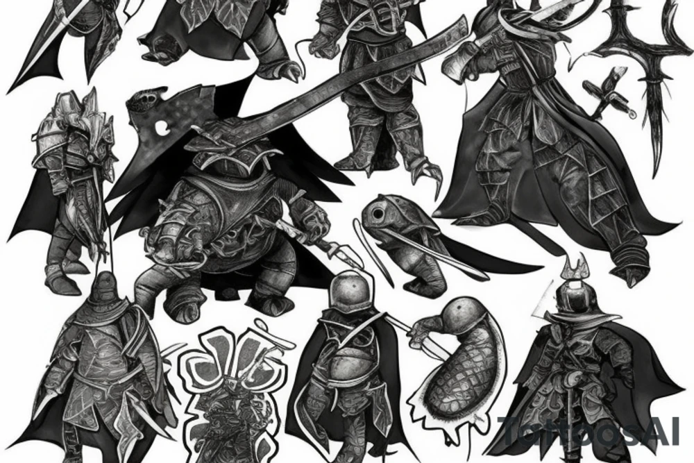 Dark souls turtle knight tattoo idea