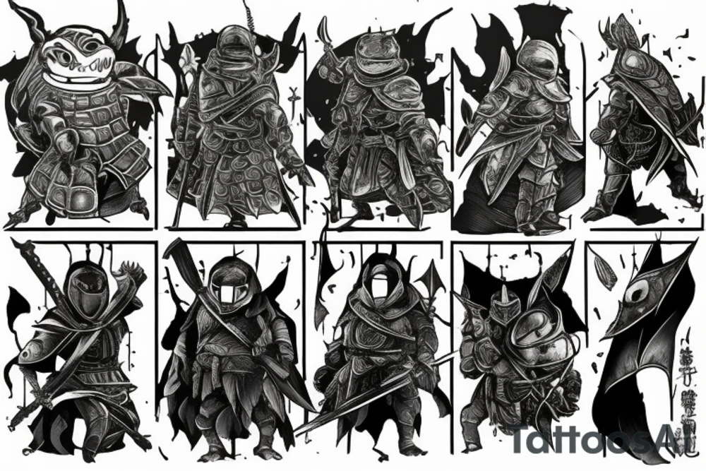 Dark souls turtle knight tattoo idea