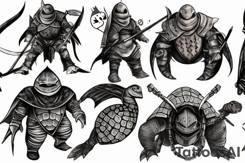 Dark souls turtle knight tattoo idea