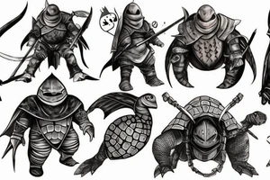 Dark souls turtle knight tattoo idea