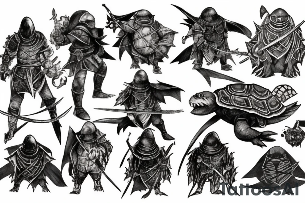 Dark souls turtle knight tattoo idea
