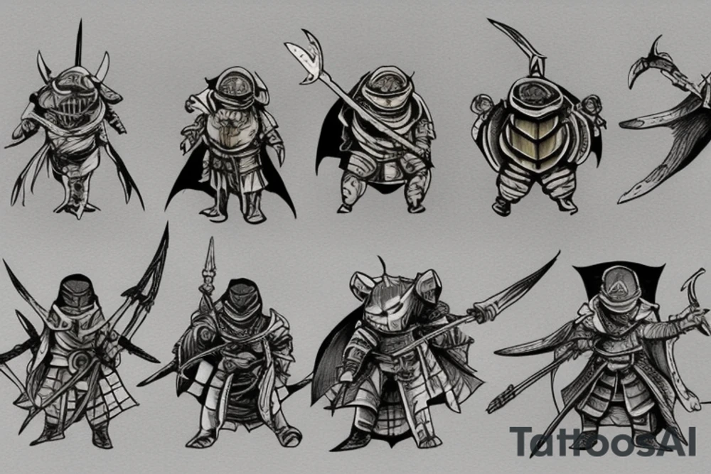 Dark souls turtle knight tattoo idea