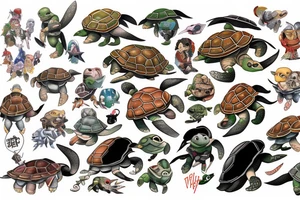 turtle knight tattoo idea