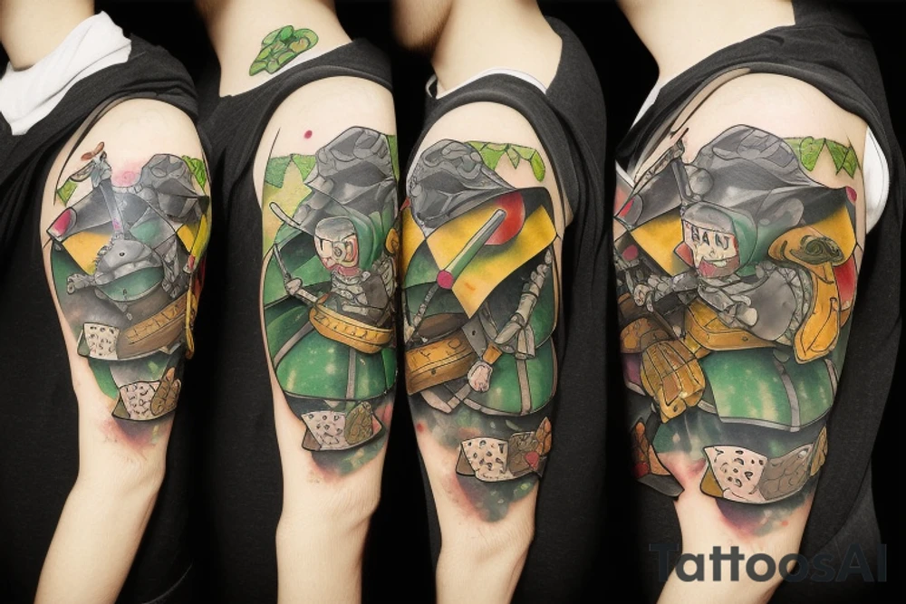 turtle knight tattoo idea