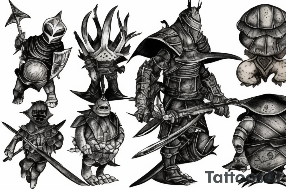 Dark souls turtle knight tattoo idea