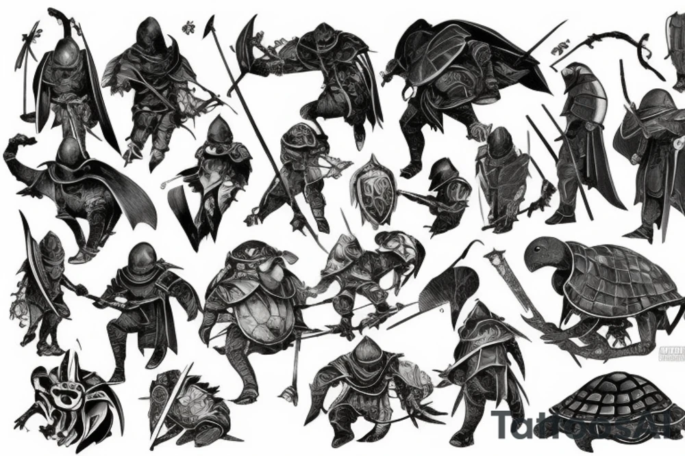 Dark souls turtle knight tattoo idea