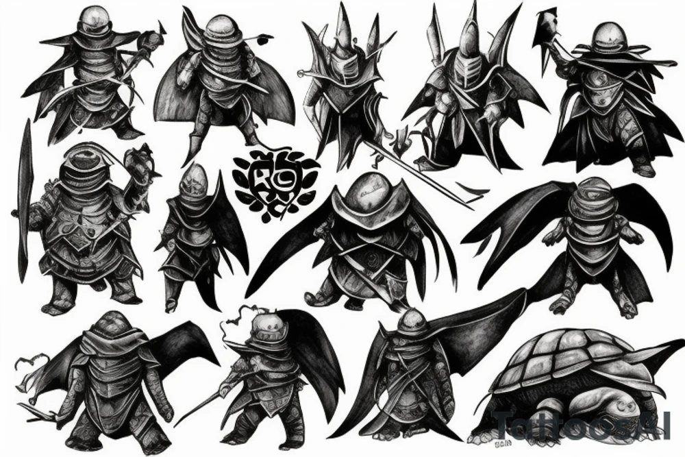 Dark souls turtle knight tattoo idea