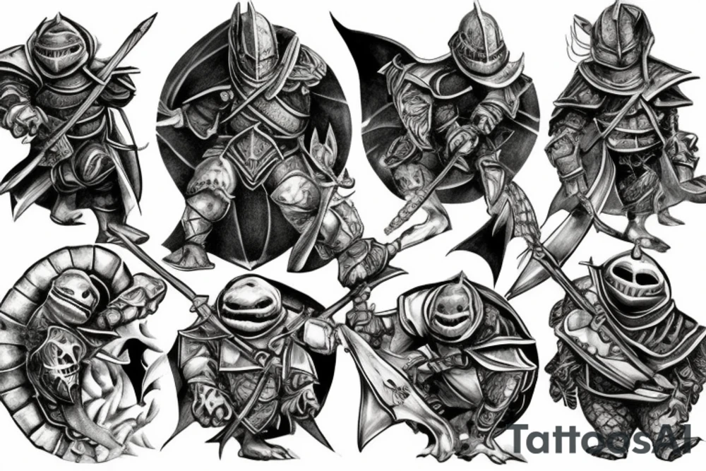 Dark souls turtle knight tattoo idea