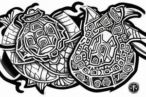 Tenacioys turtle knight tattoo idea