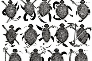 Tenacioys turtle knight tattoo idea