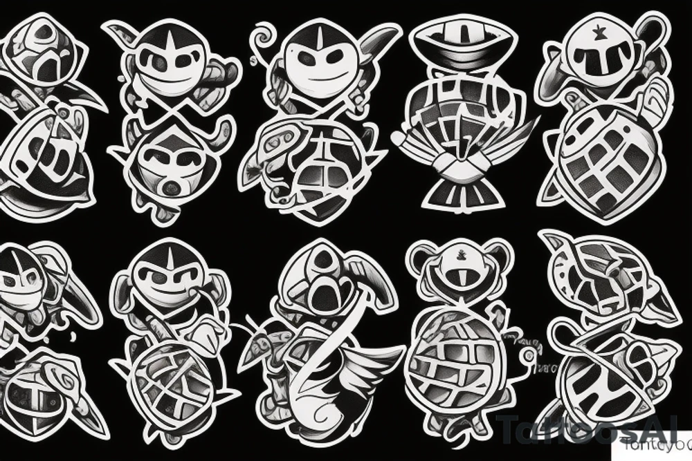 Tenacioys turtle knight tattoo idea