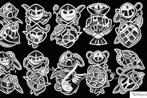 Tenacioys turtle knight tattoo idea