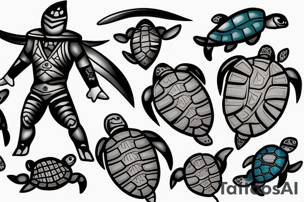 Tenacious turtle knight tattoo idea