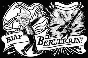 Bernie Sanders shooting a jump shot. tattoo idea