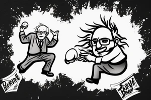Bernie Sanders shooting a jump shot. tattoo idea