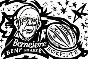 Bernie Sanders shooting a jump shot. tattoo idea