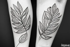 Flower with leafs tattoo idea