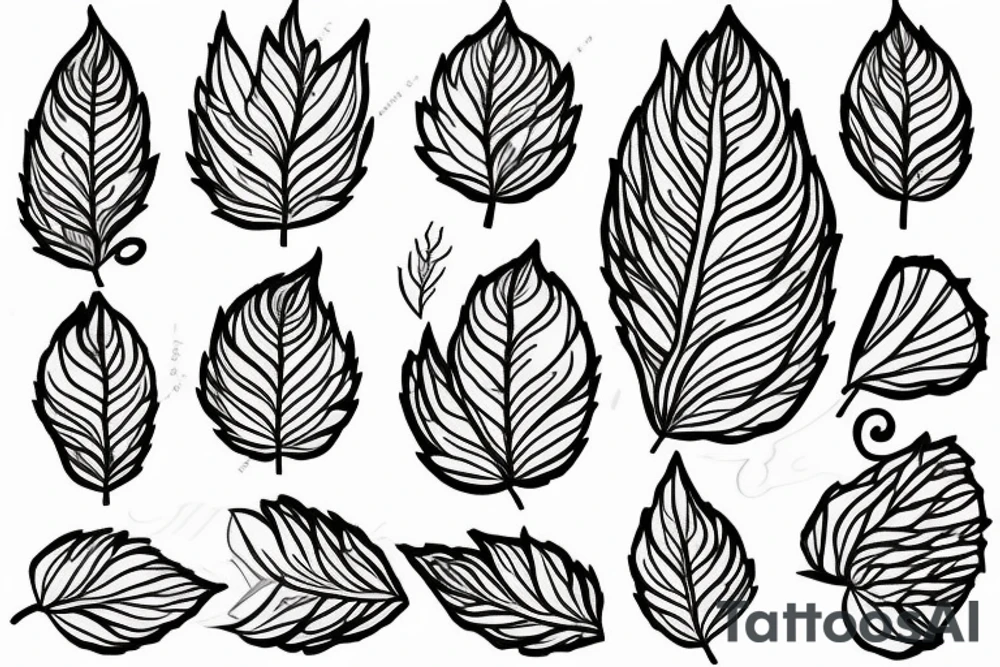 flower with leafs hand tattoo tattoo idea