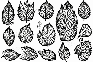 flower with leafs hand tattoo tattoo idea
