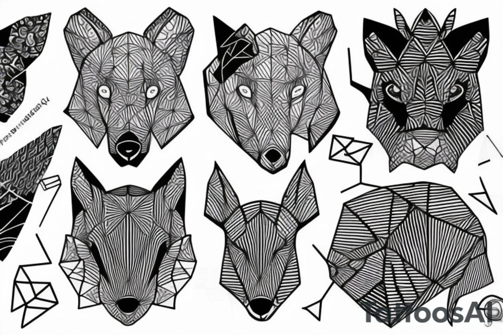 geometric animal tattoo idea