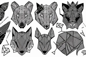 geometric animal tattoo idea
