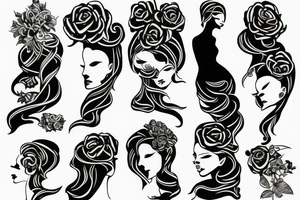 statue of woman tattoo idea