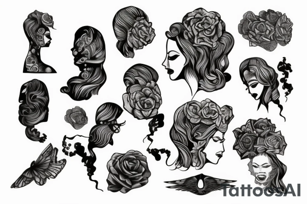 broken statue of woman tattoo idea