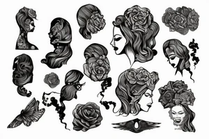 broken statue of woman tattoo idea