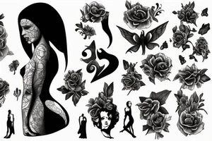 broken statue of woman tattoo idea